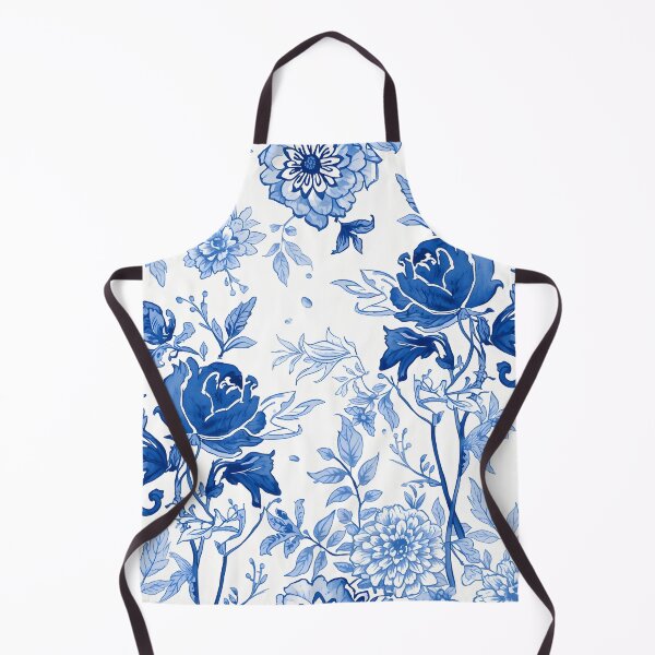 Item preview, Blue Botanical Floral Pattern Elegant Vintage Garden Design designed and sold by GrinGalore.