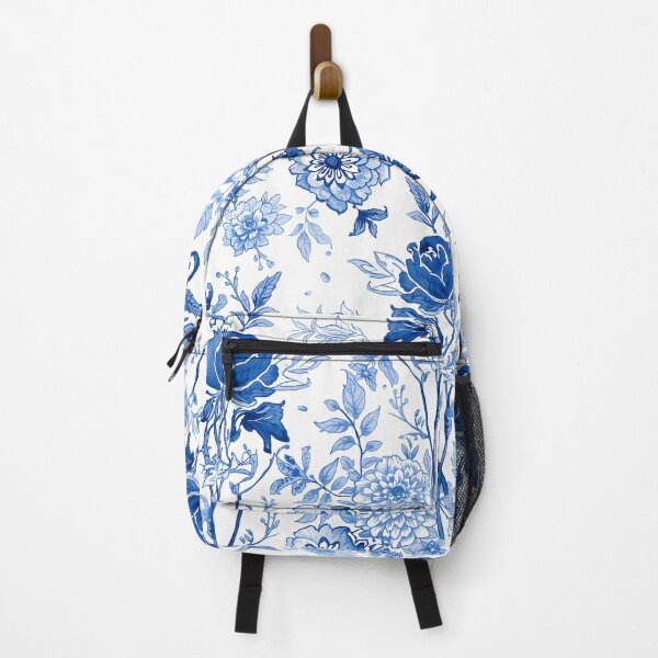 Item preview, Blue Botanical Floral Pattern Elegant Vintage Garden Design designed and sold by GrinGalore.
