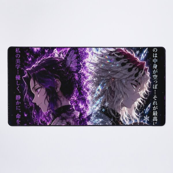 Item preview, Shinobu Kocho & Doma – Poison Butterfly vs Ice Demon Anime Art designed and sold by Dyan4.
