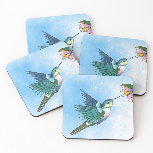 Item preview, Colorful Hummingbird And Flowers  designed and sold by Sartoris Art.