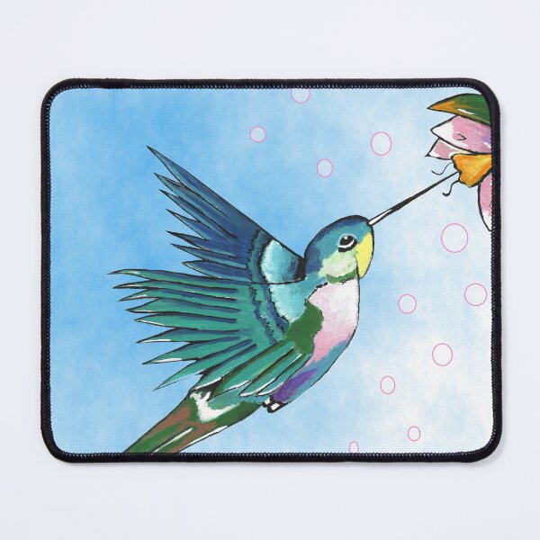 Item preview, Colorful Hummingbird And Flowers designed and sold by Sartoris Art.