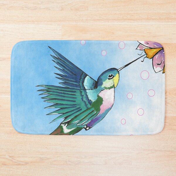 Item preview, Colorful Hummingbird And Flowers  designed and sold by Sartoris Art.