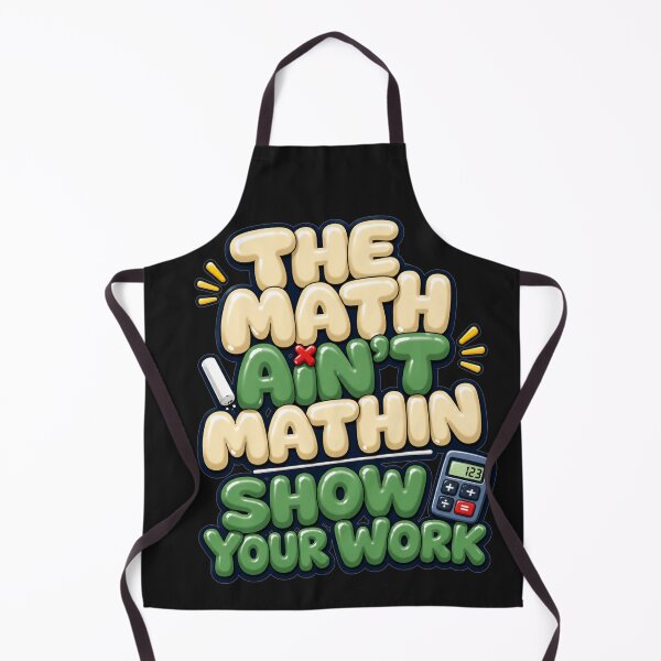 Item preview, The Math Aint Mathin Show Your Work Bold 3D Bubble Typography Funny Teacher Humor Gift for Math Teachers designed and sold by Nightarel.