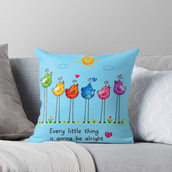 Item preview, Every Little Thing Is Gonna Be Alright Colorful Birds designed and sold by DailyDoodlesBySumbul.