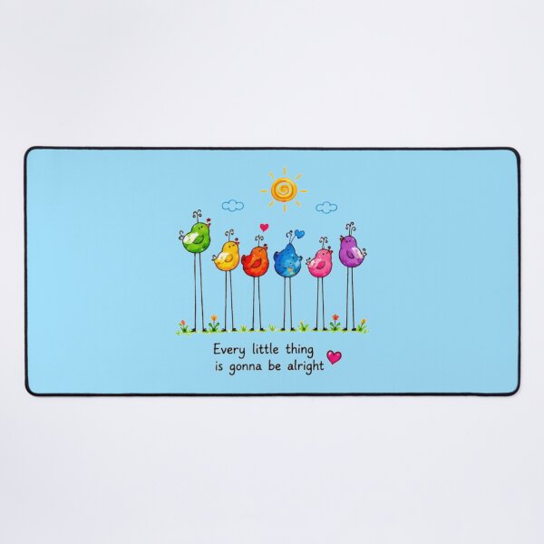 Item preview, Every Little Thing Is Gonna Be Alright Colorful Birds designed and sold by DailyDoodlesBySumbul.