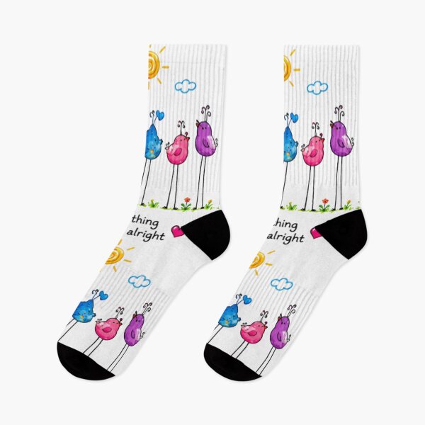Item preview, Every Little Thing Is Gonna Be Alright Colorful Birds designed and sold by DailyDoodlesBySumbul.
