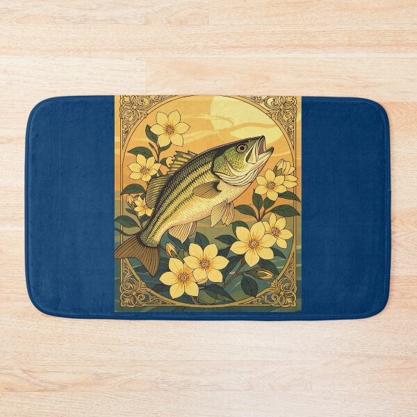 Item preview, Striped Bass Rockfish And Yellow Jasmine Flowers designed and sold by taiche.
