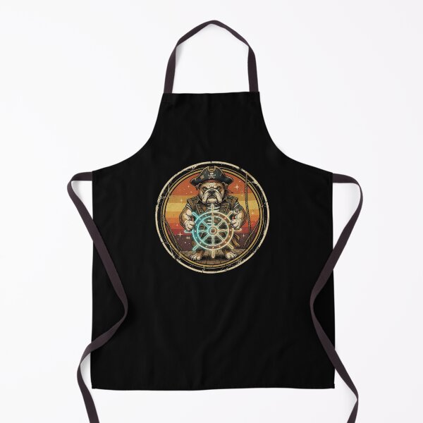 Item preview, Retro Pirate Boatswain Bulldog Vintage Badge designed and sold by DuckOddity.