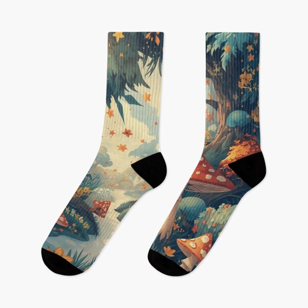 Item preview, Magical Forest Pattern – Whimsical Woodland Seamless Design in Pastel Colors designed and sold by Art70shop.