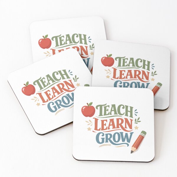 Item preview, Teach Learn Grow Apple & Pencil – Teacher Gift designed and sold by stylishdzign.