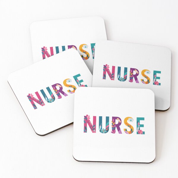 Item preview, NURSE Bright Floral Typography designed and sold by YNELENT.
