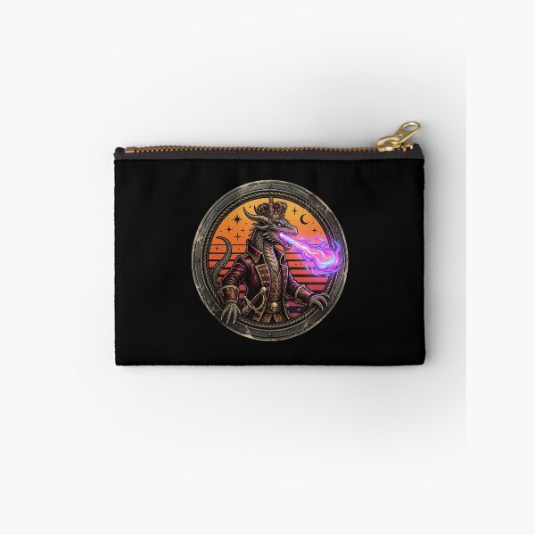 Item preview, Retro Pirate King Dragon Lizard Vintage Badge designed and sold by DuckOddity.