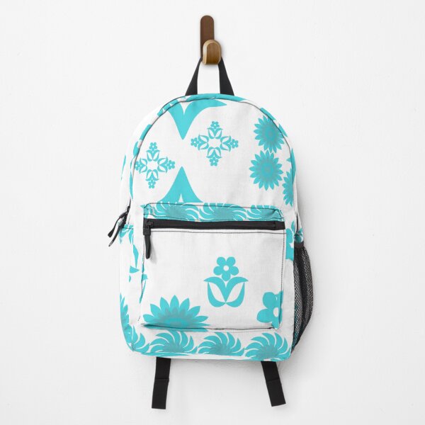 Item preview, Aqua Blue Floral Botanical Border Pattern, Decorative Retro Vector Design for Textile and Fabric Print designed and sold by Ei-Ei.