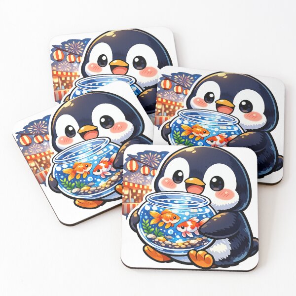 Item preview, Kawaii Penguin with Goldfish Bowl – Japanese Summer Festival designed and sold by kawaii animal store (in Japan).