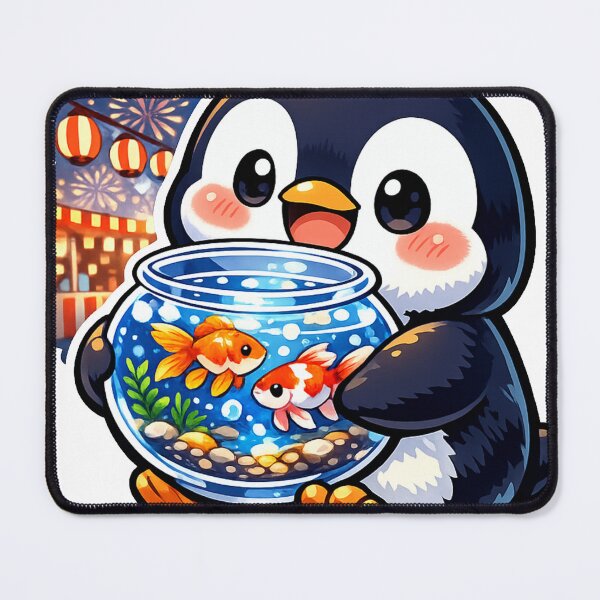 Item preview, Kawaii Penguin with Goldfish Bowl – Japanese Summer Festival designed and sold by kawaii animal store (in Japan).