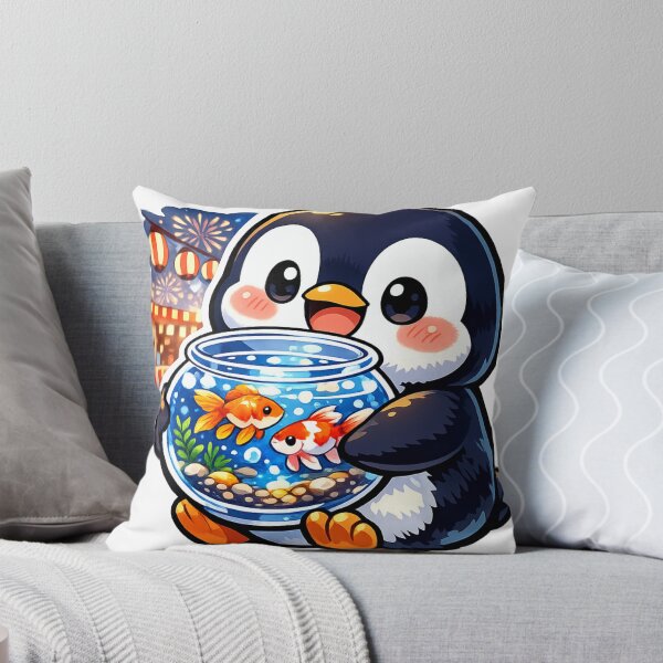 Item preview, Kawaii Penguin with Goldfish Bowl – Japanese Summer Festival designed and sold by kawaii animal store (in Japan).