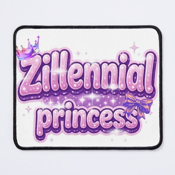 Item preview, Zillennial Princess Pink Y2K Glitter Aesthetic - Cute 90s 2000s Crown Bow Sticker designed and sold by Neurospicy Trolls.