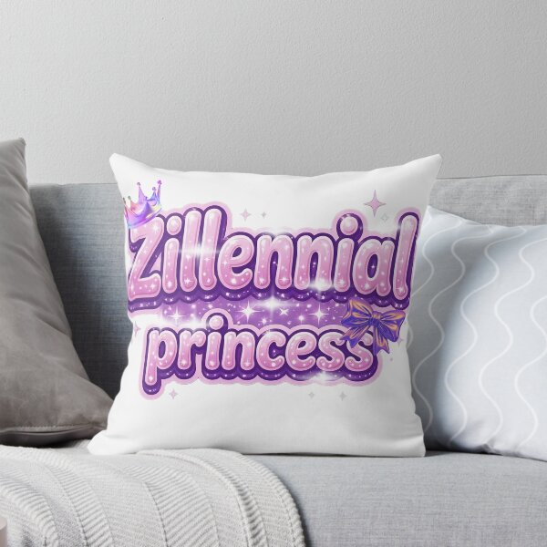 Item preview, Zillennial Princess Pink Y2K Glitter Aesthetic - Cute 90s 2000s Crown Bow Sticker designed and sold by Neurospicy Trolls.