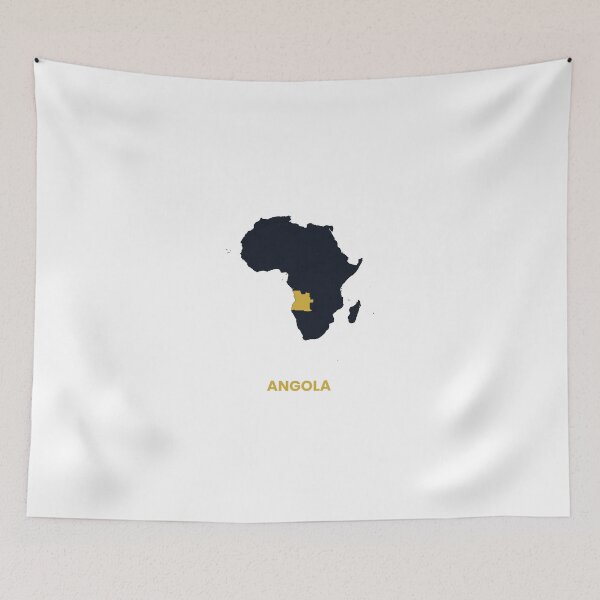 Item preview, Angola Highlighted on Africa Map Print designed and sold by Whoopau.