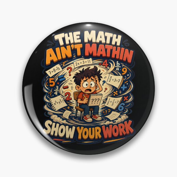 Item preview, The Math Aint Mathin Show Your Work Swirling Chaos Cartoon Art Funny Teacher Humor Gift for Math Teachers designed and sold by Nightarel.