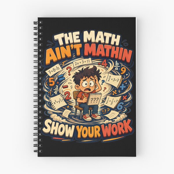 Item preview, The Math Aint Mathin Show Your Work Swirling Chaos Cartoon Art Funny Teacher Humor Gift for Math Teachers designed and sold by Nightarel.