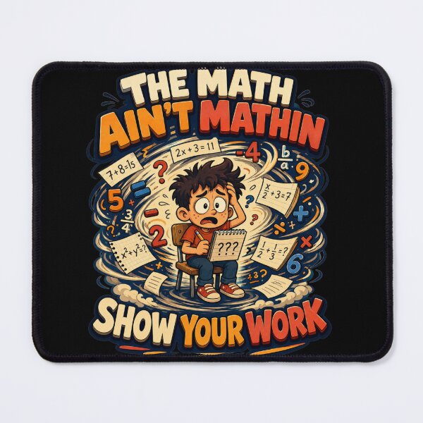 Item preview, The Math Aint Mathin Show Your Work Swirling Chaos Cartoon Art Funny Teacher Humor Gift for Math Teachers designed and sold by Nightarel.