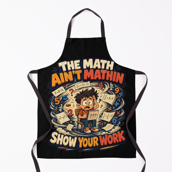 Item preview, The Math Aint Mathin Show Your Work Swirling Chaos Cartoon Art Funny Teacher Humor Gift for Math Teachers designed and sold by Nightarel.