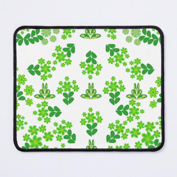 Item preview, Bright Green Botanical Floral Seamless Pattern with Leaves and Stylized Flowers, Decorative Vector Background designed and sold by Ei-Ei.