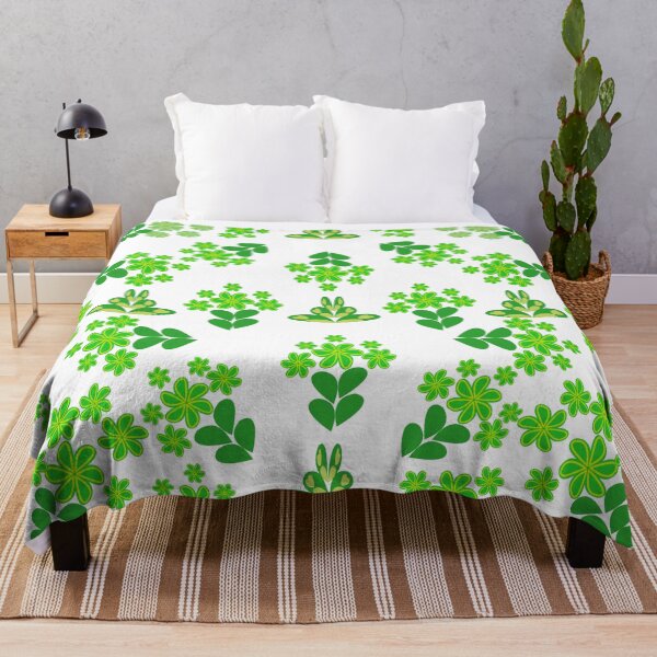 Item preview, Bright Green Botanical Floral Seamless Pattern with Leaves and Stylized Flowers, Decorative Vector Background designed and sold by Ei-Ei.