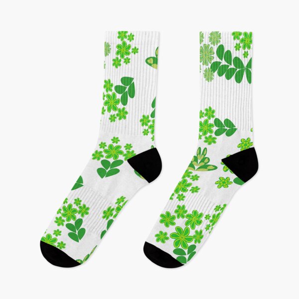 Item preview, Bright Green Botanical Floral Seamless Pattern with Leaves and Stylized Flowers, Decorative Vector Background designed and sold by Ei-Ei.