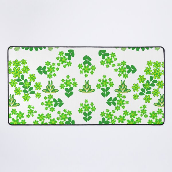 Item preview, Bright Green Botanical Floral Seamless Pattern with Leaves and Stylized Flowers, Decorative Vector Background designed and sold by Ei-Ei.