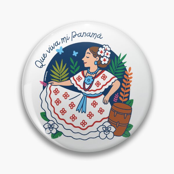 Artikelvorschau, Aufkleber „Panamanisches Mädchen Pollera“ entworfen und verkauft von DesignPMG.