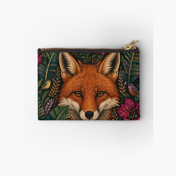 Item preview, Red Fox Face Botanical Garden Illustration designed and sold by Jozefin's Studio.