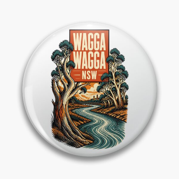 Item preview, Wagga Wagga New South Wales Australia Vintage Travel Poster designed and sold by TravelersGems.