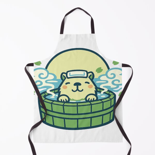 Item preview, Kawaii Capybara Onsen – Cute Japanese Hot Spring Rising Sun Sticker designed and sold by kawaii animal store (in Japan).
