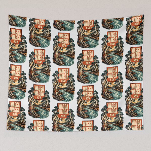 Item preview, Wagga Wagga New South Wales Australia Vintage Travel Poster designed and sold by TravelersGems.