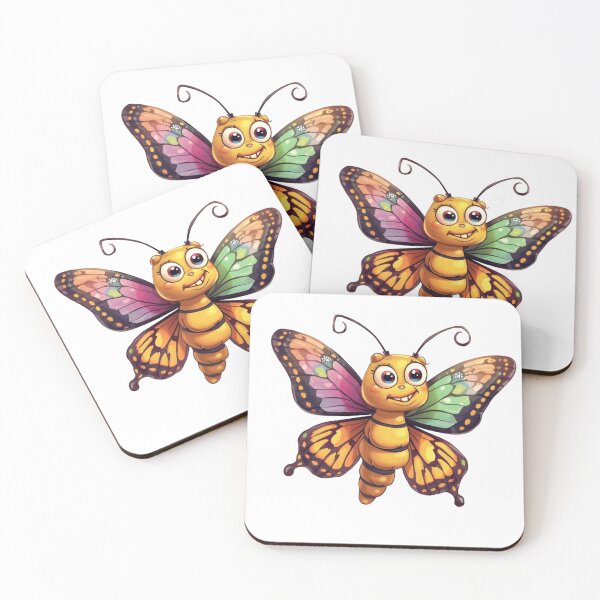 Item preview, A smiling bee-butterfly designed and sold by Art70shop.