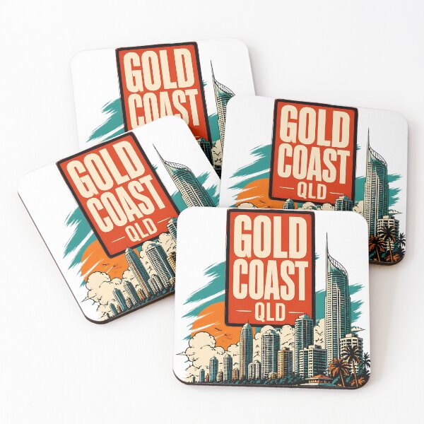 Item preview, Gold Coast Queensland Australia Vintage Travel Poster designed and sold by TravelersGems.