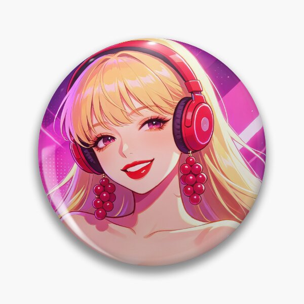 Item preview, Y2K Girl Power — Blonde in Red with Headphones designed and sold by Bondingbonding.