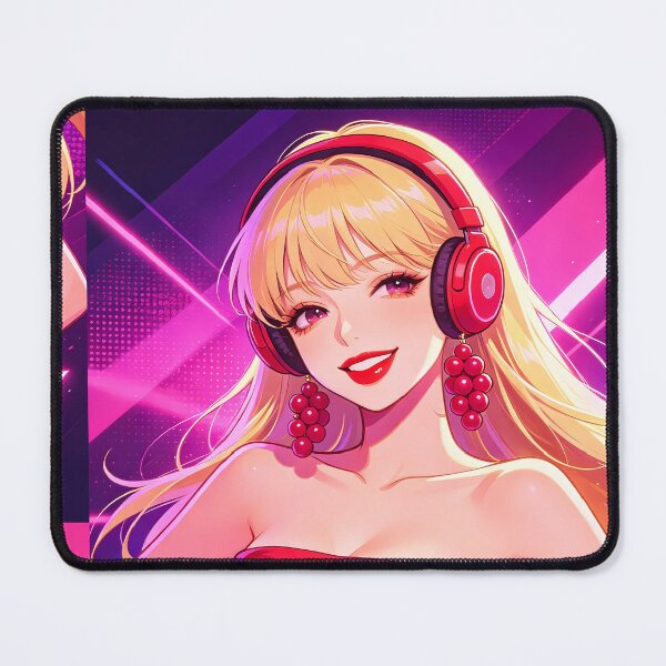 Item preview, Y2K Girl Power — Blonde in Red with Headphones designed and sold by Bondingbonding.