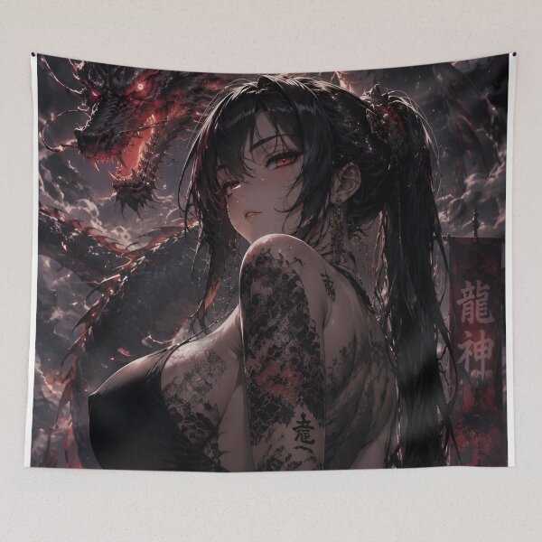 Item preview, Dark Dragon Empress – Japanese Fantasy Warrior Anime Art designed and sold by Dyan4.