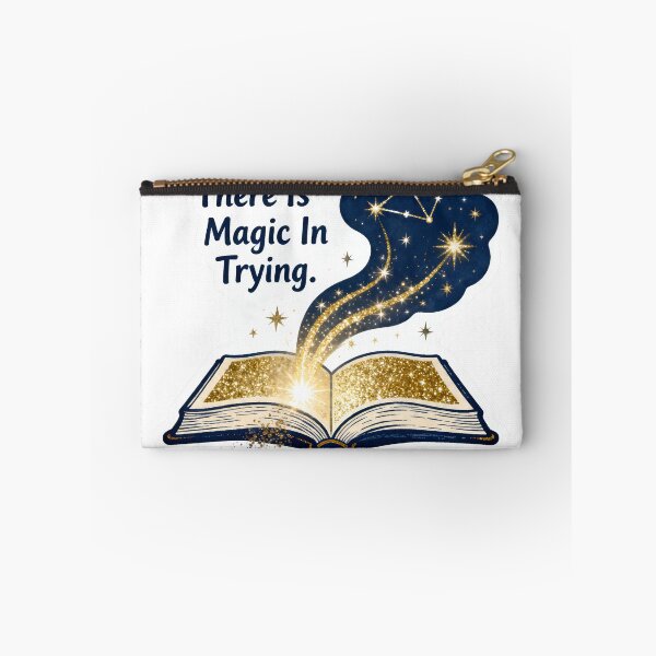 Item preview, There Is Magic In Trying – Open Book Golden Stardust Constellation Sticker designed and sold by Ideeplyfeltit.