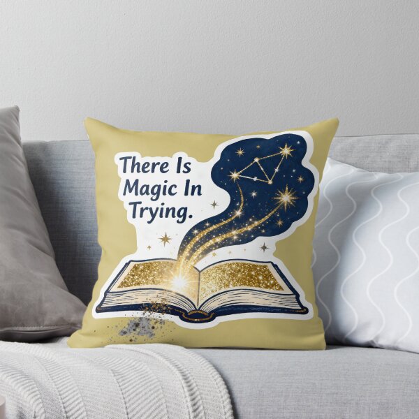 Item preview, There Is Magic In Trying – Open Book Golden Stardust Constellation Sticker designed and sold by Ideeplyfeltit.