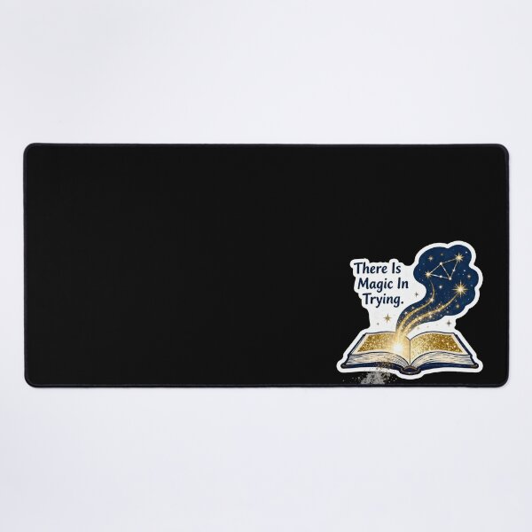 Item preview, There Is Magic In Trying – Open Book Golden Stardust Constellation Sticker designed and sold by Ideeplyfeltit.