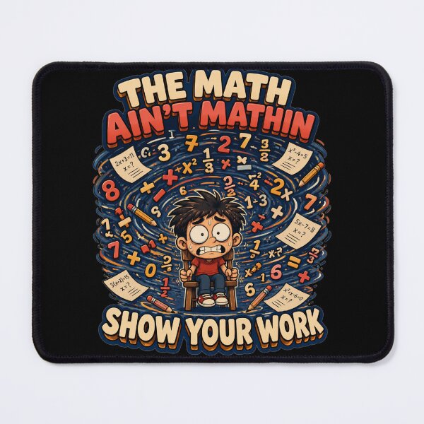 Item preview, The Math Aint Mathin Show Your Work Spiral Vortex Numbers Art Funny Teacher Humor Gift for Math Teachers designed and sold by Nightarel.