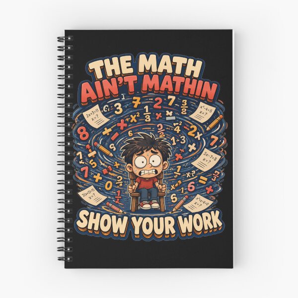 Item preview, The Math Aint Mathin Show Your Work Spiral Vortex Numbers Art Funny Teacher Humor Gift for Math Teachers designed and sold by Nightarel.
