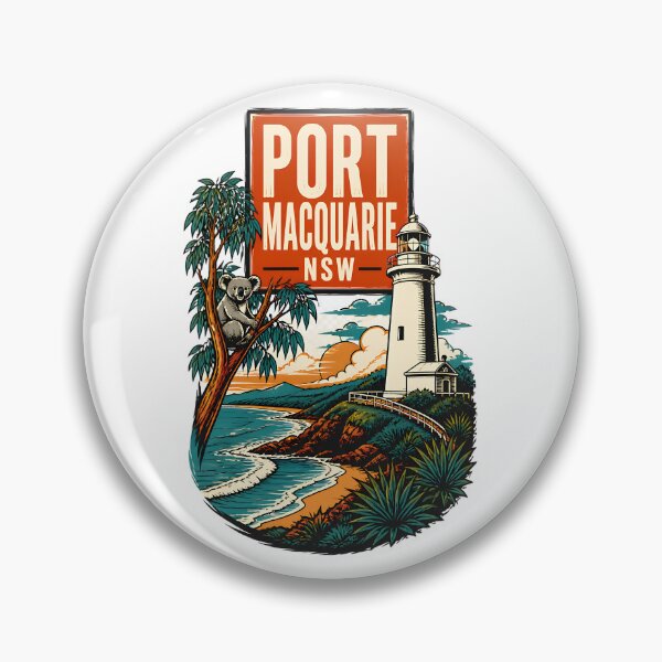 Item preview, Port Macquarie New South Wales Australia Vintage Travel Poster designed and sold by TravelersGems.