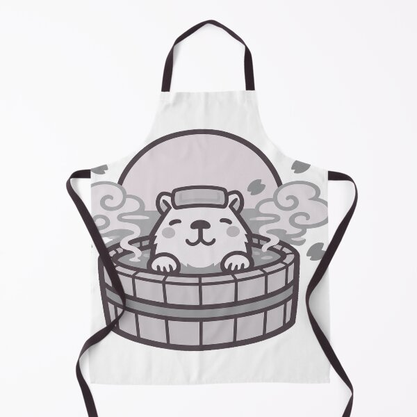 Item preview, Kawaii Capybara Onsen – Cute Japanese Hot Spring Rising Sun Sticker designed and sold by kawaii animal store (in Japan).