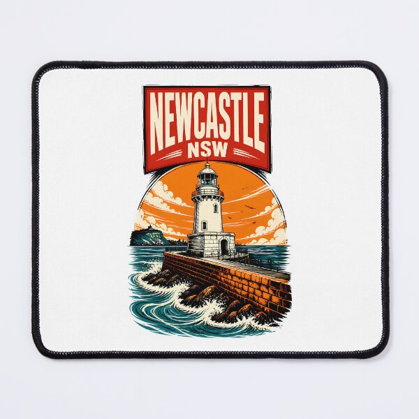 Item preview, Newcastle New South Wales Australia Vintage Travel Poster designed and sold by TravelersGems.