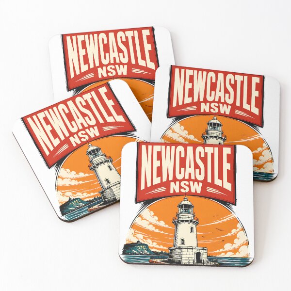 Item preview, Newcastle New South Wales Australia Vintage Travel Poster designed and sold by TravelersGems.